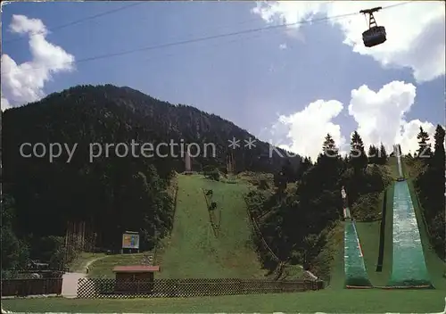 Oberstdorf Schattenberg Schanzen mit Nebelhornbahn Kat. Oberstdorf