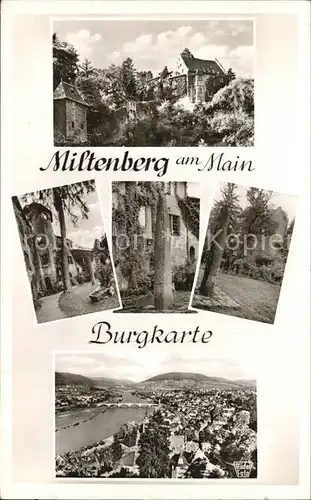 Miltenberg Main Burgkarte Teilansichten Panorama Kat. Miltenberg