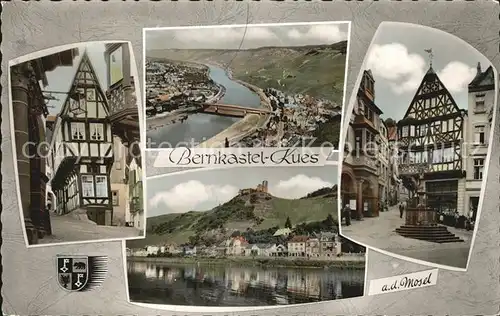 Bernkastel Kues Kleines Haus Panorama Moselpartie Fachwerkhaus Kat. Bernkastel Kues