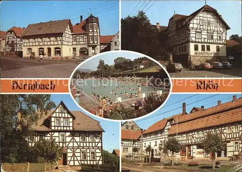 Dermbach Thueringen Rhoen Marktstr Hotel Saechsischer Hof Schwimmbad Apotheke Kat. Dermbach Thueringen