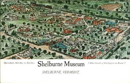 Shelburne Vermont Shelburne Museum Kuenstlerkarte Kat. Shelburne