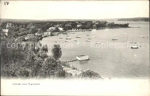 Wannsee Segelboot Ortsansicht Kat. Berlin