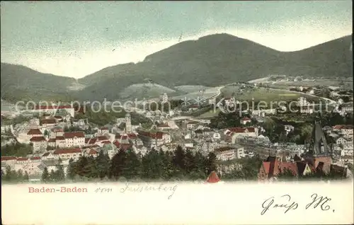 Baden Baden Blick vom Friesenberg Panorama Kat. Baden Baden