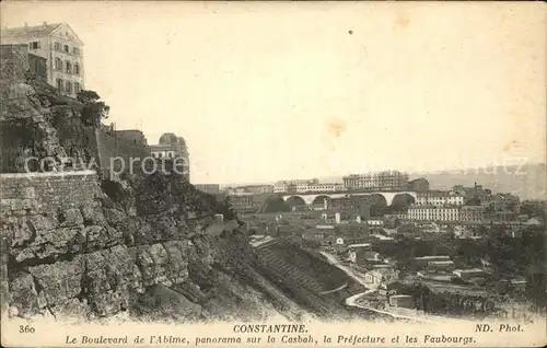 Constantine Boulevard de Abime Panorama Casbah  Kat. Algerien