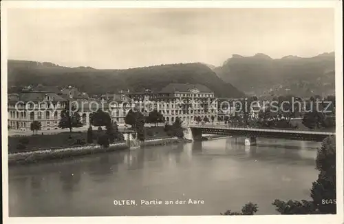 Olten Ortsansicht Aare Kat. Olten