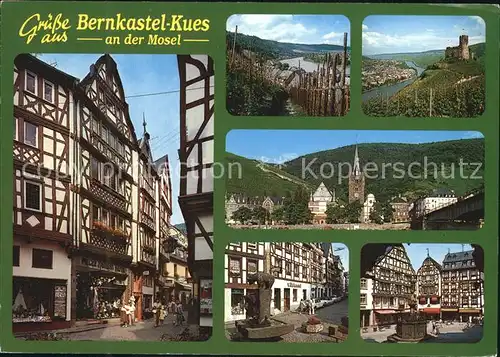 Bernkastel Kues Weinort Mosel Ortsansicht Burg  Kat. Bernkastel Kues