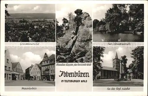 Ibbenbueren Klippen Marktplatz Kirche Kat. Ibbenbueren