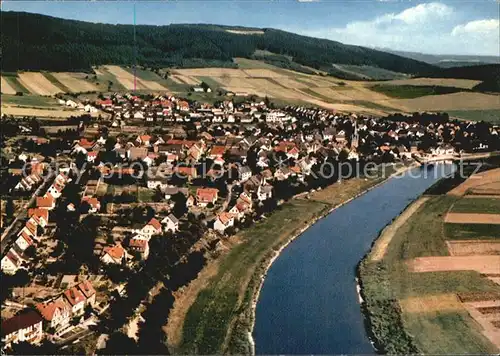 Bodenfelde Fliegeraufnahme Weserpartie Kat. Bodenfelde