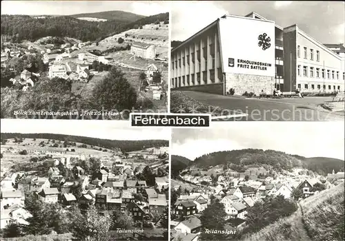 Fehrenbach Thueringer Wald Erholungsheim Fritz Sattler Kat. Masserberg