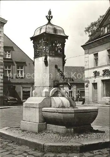 Buckow Maerkische Schweiz Brunnen am Markt Kat. Buckow Maerkische Schweiz