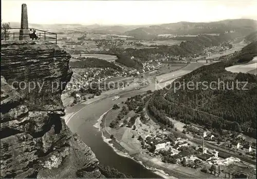 Bad Schandau Blick vom Lilienstein Kat. Bad Schandau