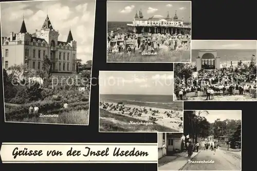 Ahlbeck Ostseebad Seebruecke Bansin Konzertplatz Zinnowitz Karlshagen Trassenheide Kat. Heringsdorf Insel Usedom