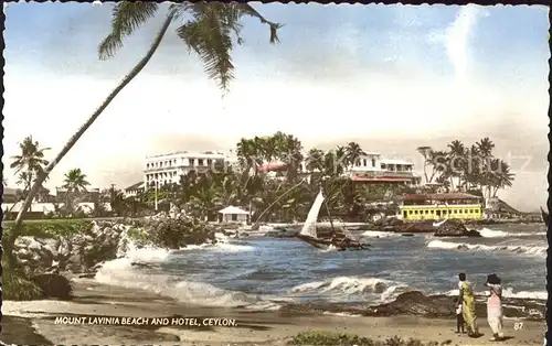 Ceylon Sri Lanka Mount Lavinia Beach and Hotel Kat. 