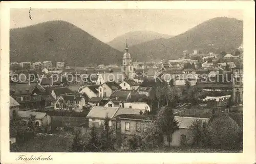 Friedrichsroda Ortsansicht mit Kirche Kat. Friedrichsroda