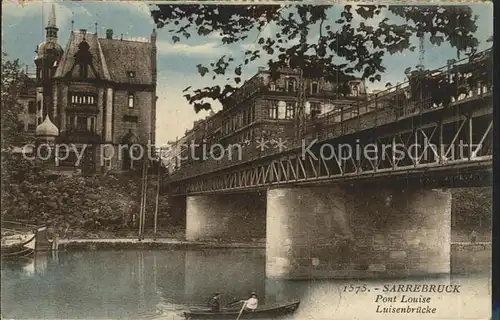 Sarrebruck Pont Louise Luisenbruecke Saar Kat. Saarbruecken