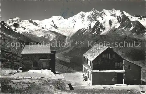 Weissmieshuette Schutzhaus Walliser Alpen Kat. Saas Tal Saas Grund