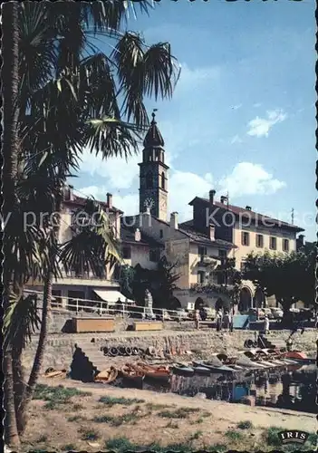 Ascona TI Partie am Hafen Kirche Lago Maggiore Kat. Ascona