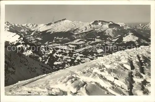 Nebelhorn Blick vom Nebelhornhaus gegen Ifen Allgaeuer Alpen Kat. Oberstdorf