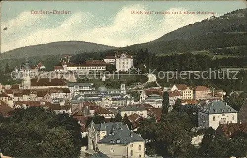 Baden Baden Blick auf neues und altes Schloss Kat. Baden Baden