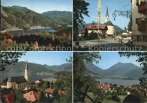 Schliersee mit Spitzingsee und Sonnwendjoch Kirchen Kat. Schliersee