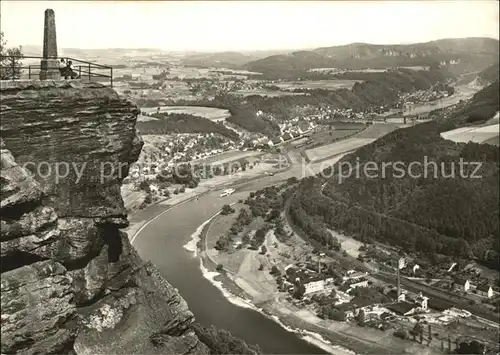 Bad Schandau Blick vom Lilienstein Kat. Bad Schandau