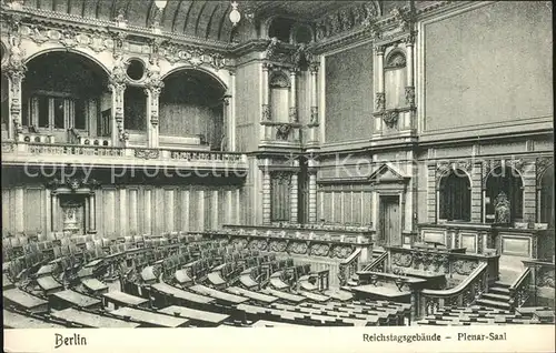 Berlin Reichstagsgebaeude Penarsaal Kat. Berlin