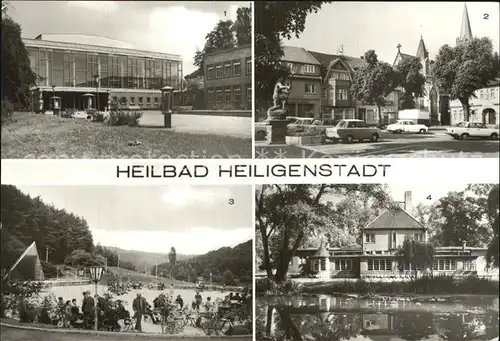 Heiligenstadt Eichsfeld Kulturhaus Marktplatz Erholungszentrum Neun Brunnen Kat. Heiligenstadt