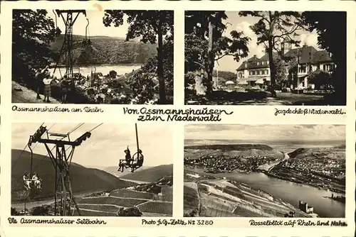 Assmannshausen Jagdschloss Niederwald Rosselblick Seilbahn