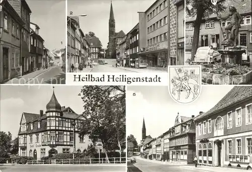 Heiligenstadt Eichsfeld Winsische Gasse Karl Marx Strasse Brunnen Hotel Traube Kat. Heiligenstadt