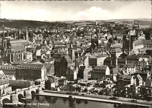 Wuerzburg Stadtansicht Kat. Wuerzburg