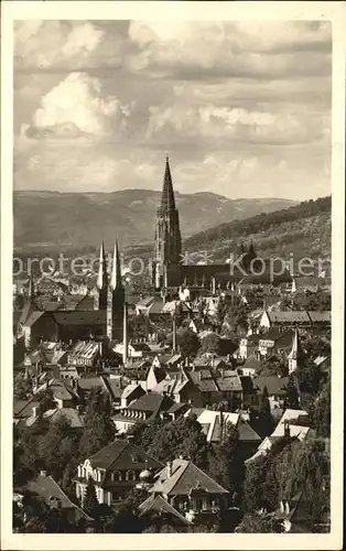 Freiburg Breisgau Stadtbild mit Johanniskirche und Muenster Kat. Freiburg im Breisgau