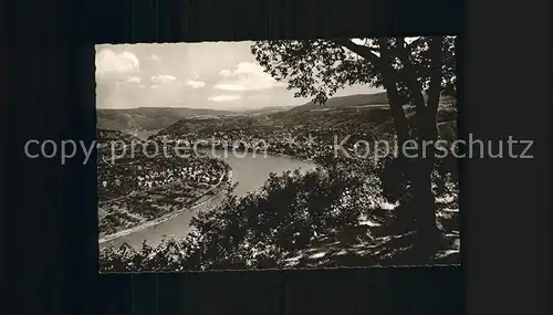 Boppard Rhein Blick vom Gedeanseck auf Rhein Kat. Boppard