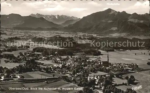 uebersee Achental mit Wildem Kaiser Fliegeraufnahme Kat. uebersee