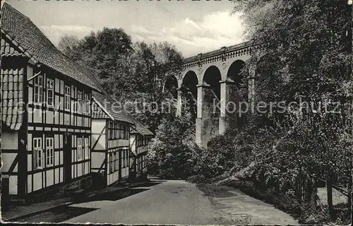 Greene Kreiensen Fachwerkhaeuser Viadukt Kat. Kreiensen