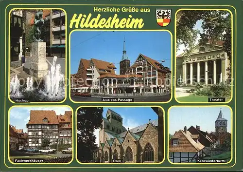 Hildesheim Huckup Andreas Passage Theater Fachwerkhaeuser Dom  Kat. Hildesheim