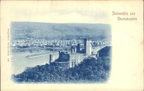 Stolzenfels Burg Stolzenfels und Oberlahnstein Kat. Koblenz Rhein