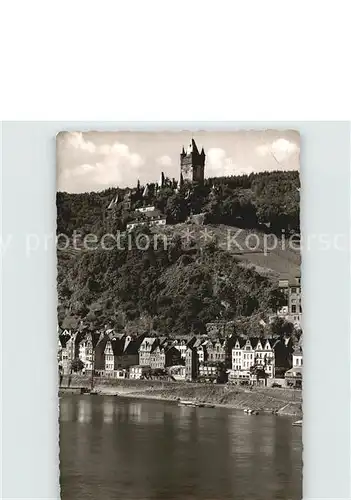 Cochem Mosel Partie an der Mosel mit Burg Kat. Cochem