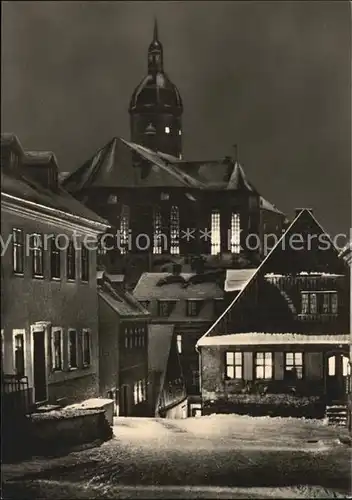 Annaberg Buchholz Erzgebirge Teilansicht mit Kirche  Kat. Annaberg