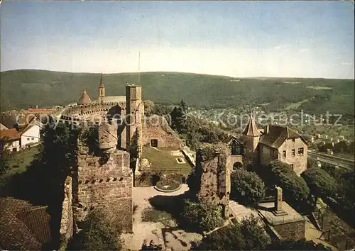 Dilsberg Burgruine mit Kommandantenhaus Kat. Neckargemuend