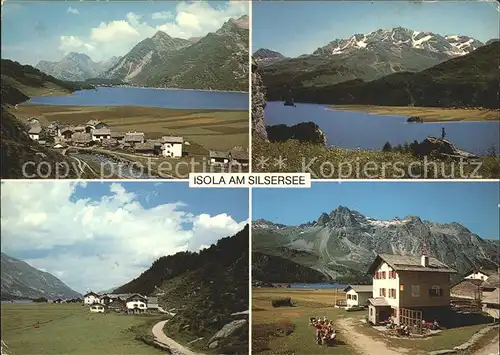 Isola Silsersee Teilansichten mit Pension Lagrev / Sils Maria /Bz. Maloja