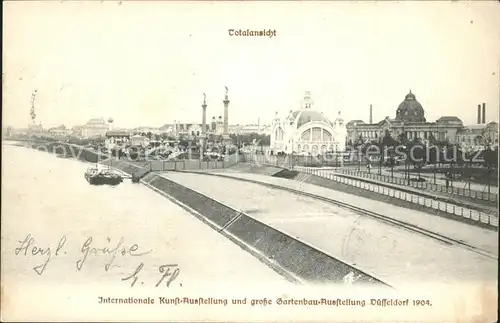 Ausstellung Kunst Gartenbau Duesseldorf 1904  Totalansicht Kat. Duesseldorf