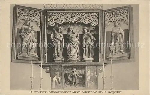 Riezlern Kleinwalsertal Vorarlberg Altgotischer Altar in der Mariahilf Kapelle Kat. Mittelberg