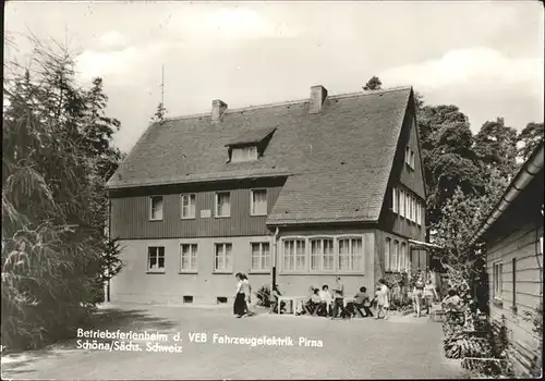 Schoena Elbe Betriebsferienheim Kat. Reinhardtsdorf Schoena