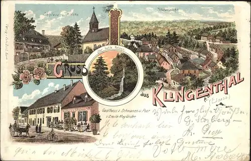 Klingenthal Bas Rhin Elsass Litho Gasthaus Schwanen x / Strasbourg /Arrond. de Strasbourg-Ville