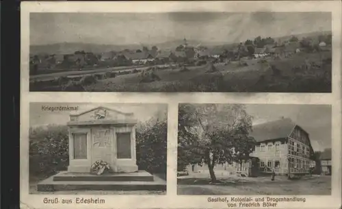 Edesheim Leinetal Gasthof Kolonial- und Drogenhandlung Friedrich Boeker Kriegerdenkmal x / Northeim /Northeim LKR