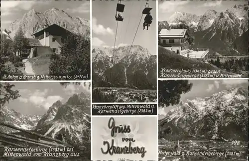 St Anton Kranzberg Kranzberglift Kranzberghaus Karwendelgebirge * / Garmisch-Partenkirchen /Garmisch-Partenkirchen LKR