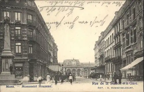 Mons Mons Monument Houzeau Rue Station Gare Bahnhof x /  /