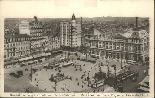 Bruessel Bruxelles Strassenbahn Rogiers Platz Bahnhof Place Rogier Gare * /  /