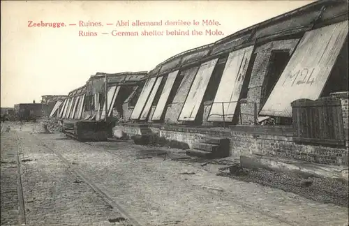 Zeebrugge Mole Ruines Zerstoerung *