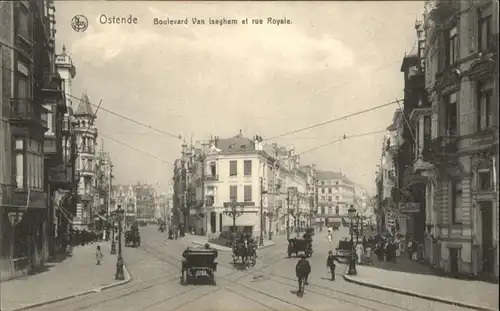 ws93252 Ostende Flandre Ostende Boulevard van Iseghem Rue Royale * Kategorie.  Alte Ansichtskarten